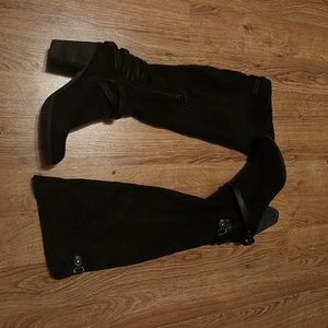 High Knee Black Boots